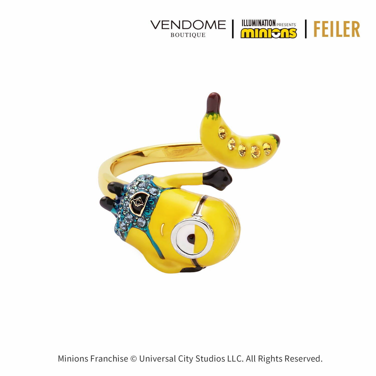 ヴァンドームブティック「ミニオン」アクセサリー“バナナ釣る