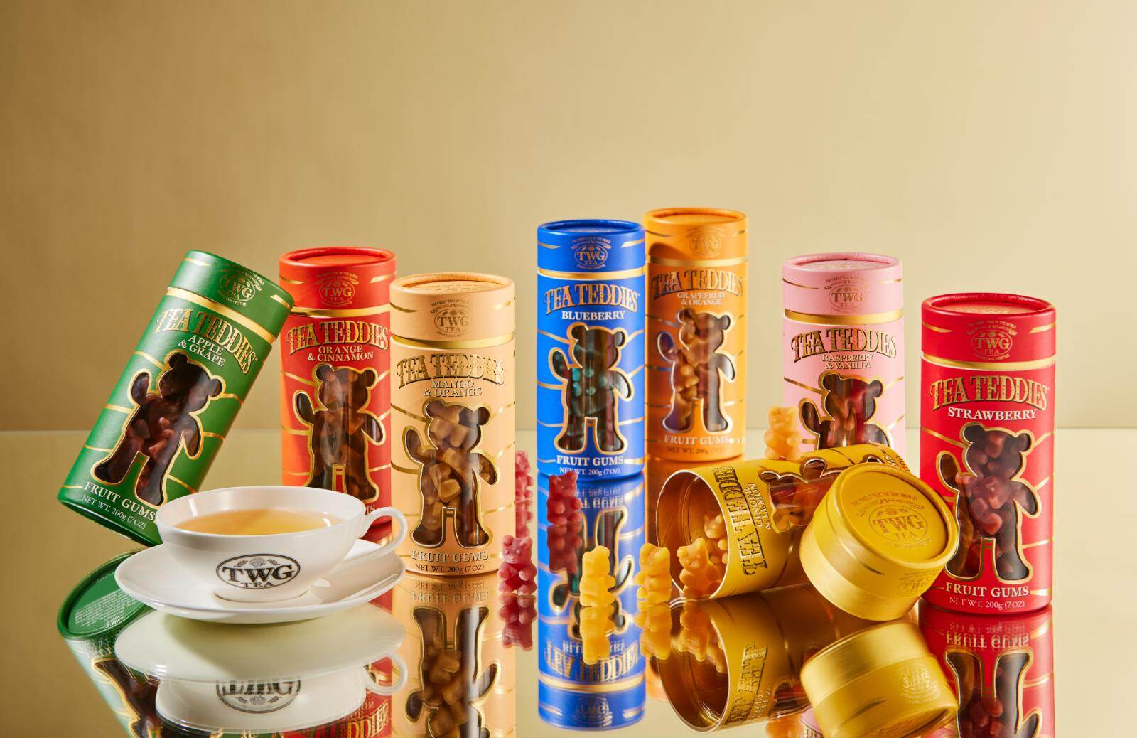TWG Tea「テディベア型」フルーツグミ、お湯に入れると華やか“ホワイト