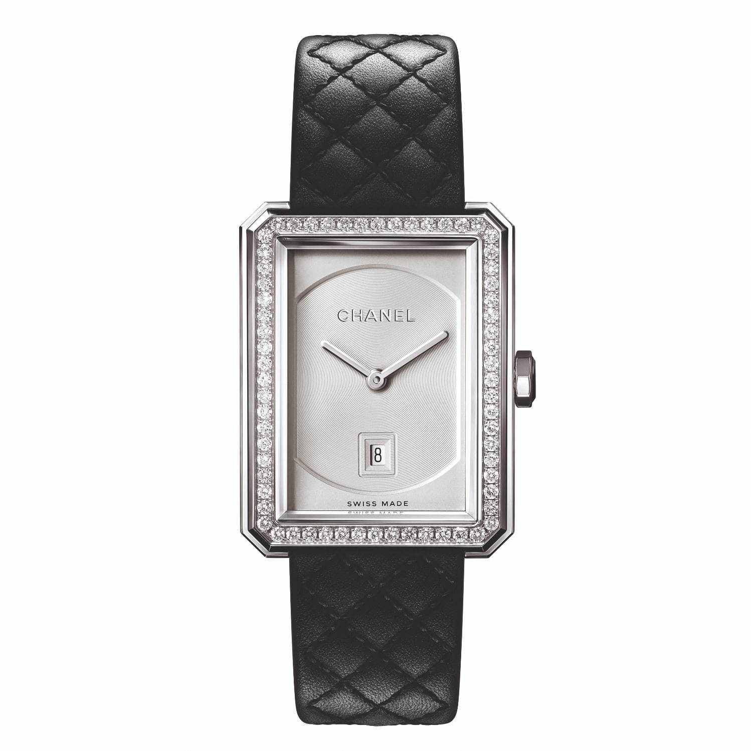 シャネルの腕時計「ボーイフレンド」に新作、付替え可能なキルティング
