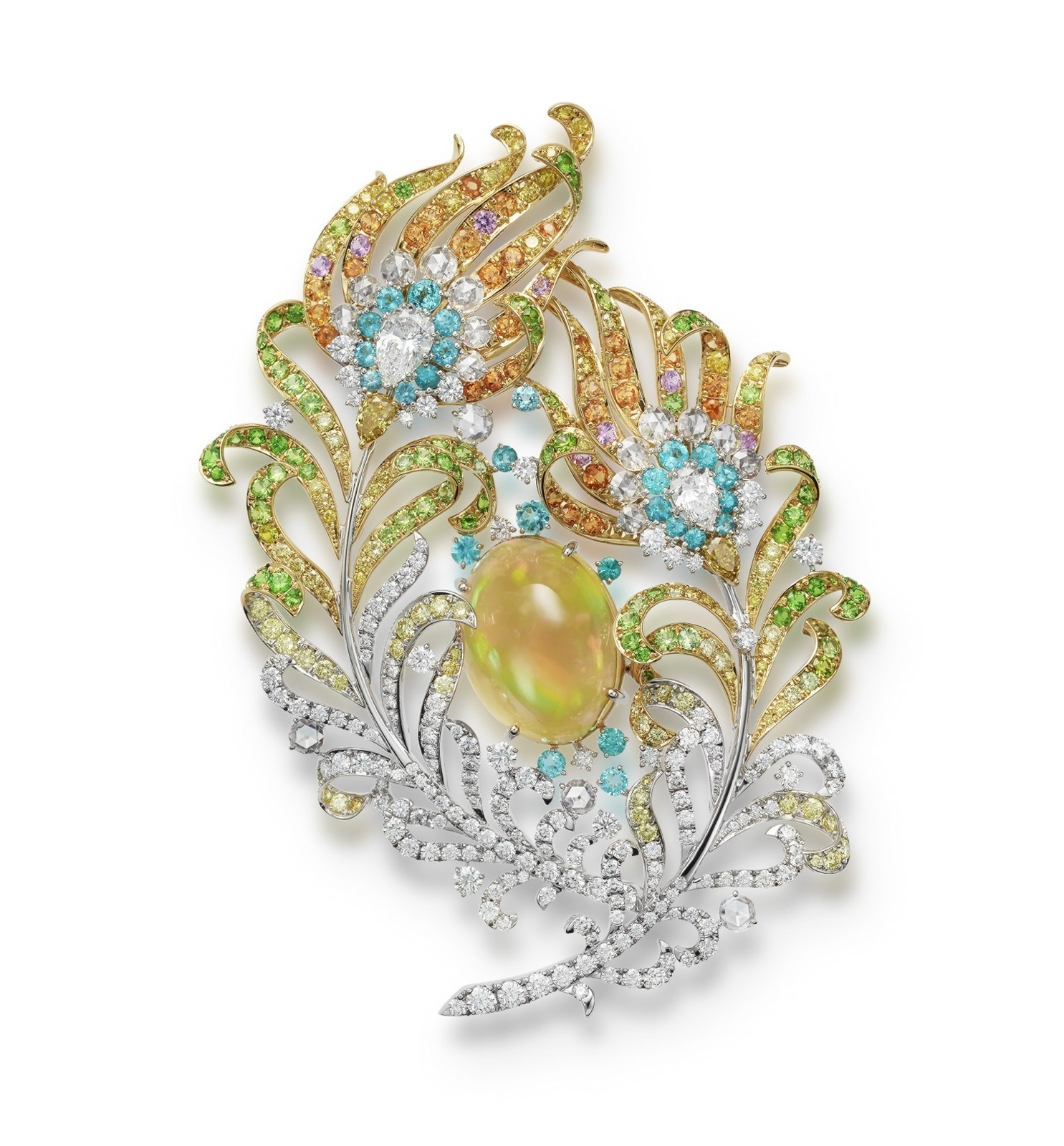 ミキモト新作ハイジュエリー、“羽根”をモチーフにしたパールブローチ