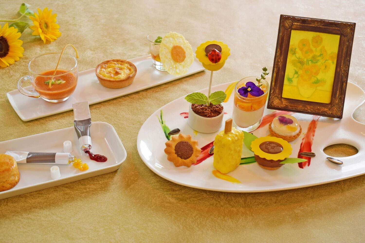 骨董品・手工芸品】ゴッホのひまわり ミニチュアティーポット 骨董品