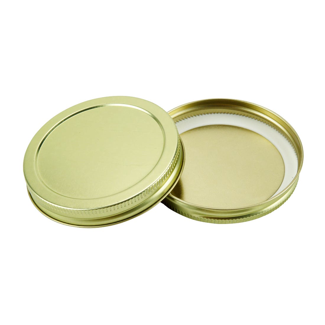 89-400 Gold Metal Lid with Plastisol Liner | Fillmore Container