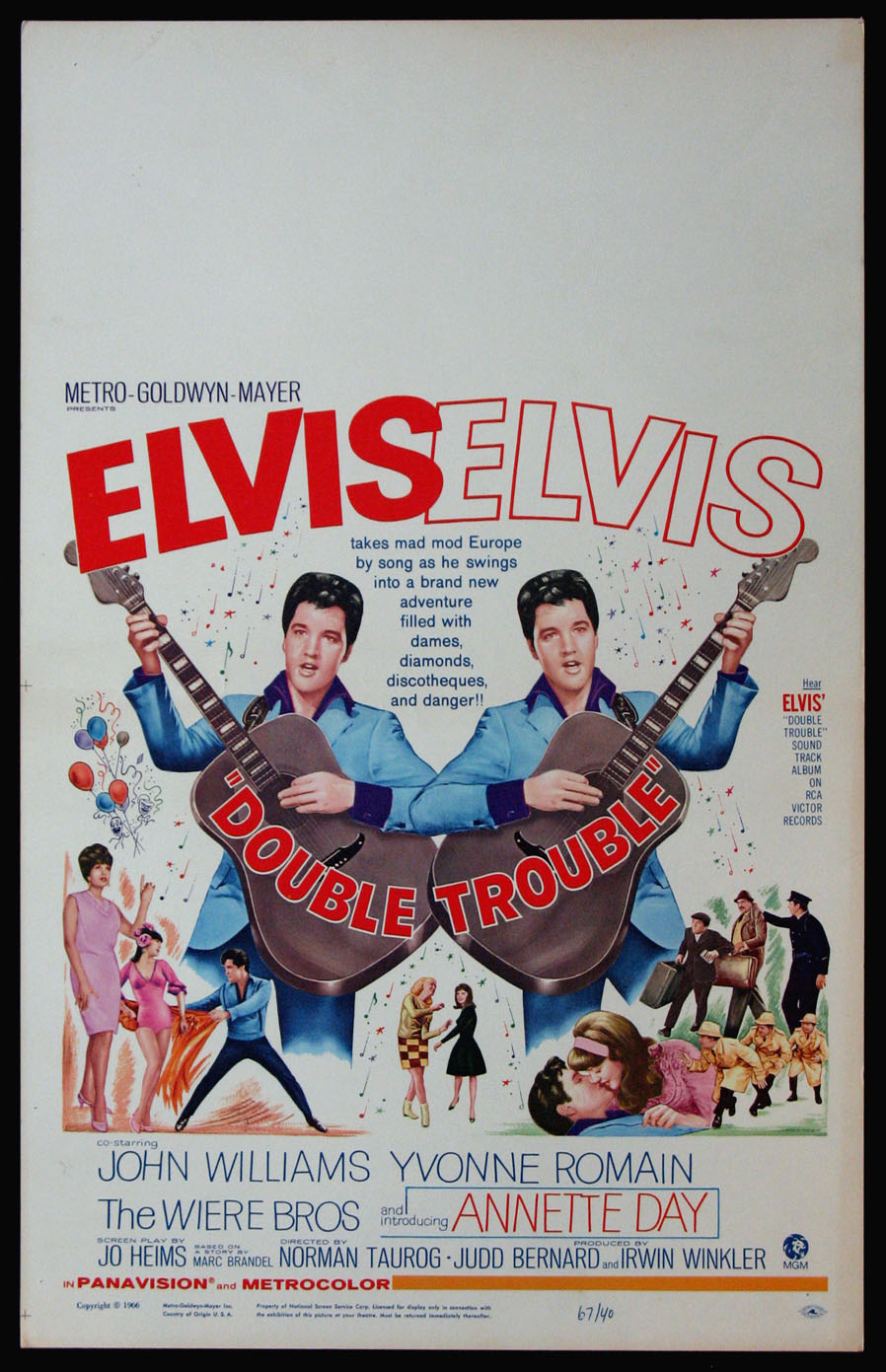 DOUBLE TROUBLE Movie Poster (1967)