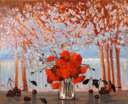 水辺のコクリコ』ミッシェル・アンリ | 絵画・アート販売 ギャラリー