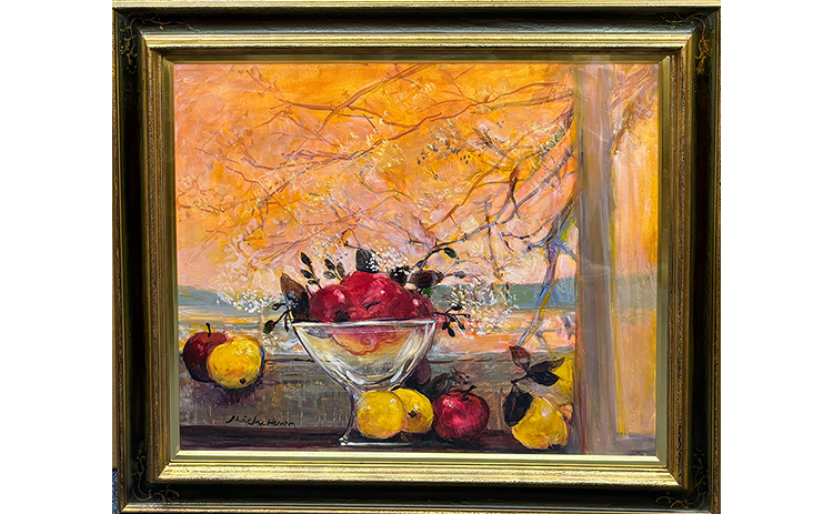 Michel Henry 絵画 水彩画 サイン 額縁 シリアルナンバー 付き Michel