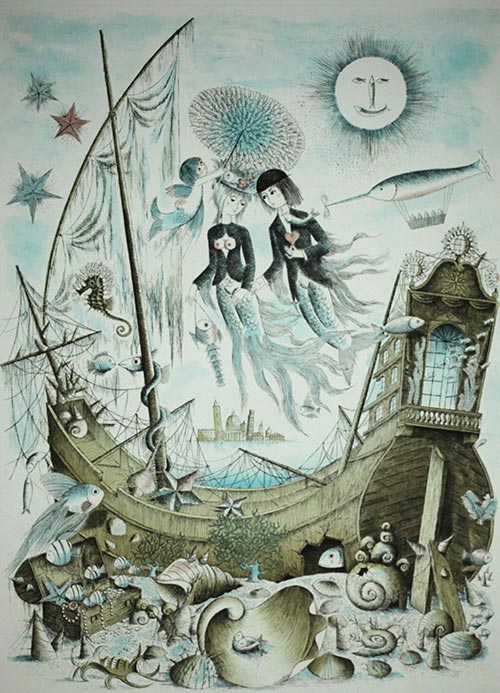 真作 レイモン・ペイネ フランス人気画家【春】EA23/50 本人サイン 共