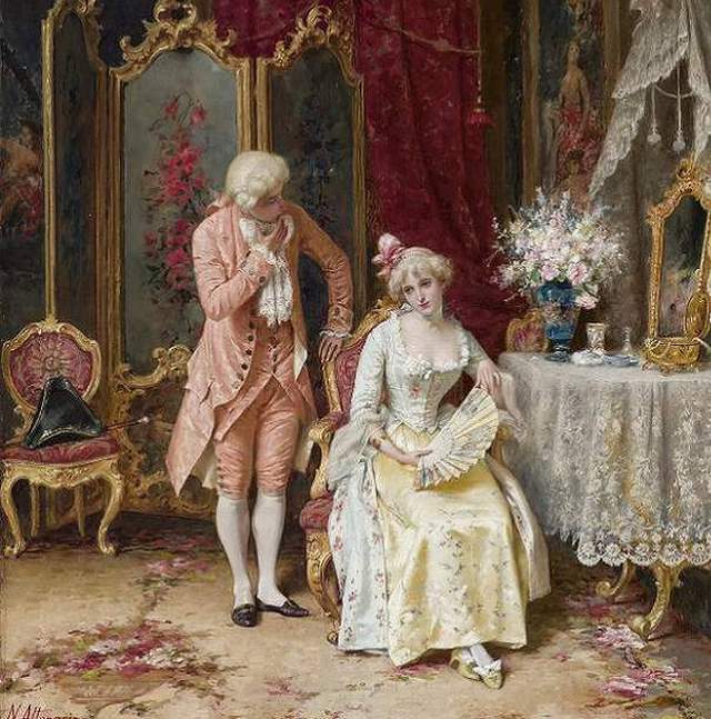 fu-collection】 ヨーロッパ名画 ロココ調 ゴールドダブルフレーム