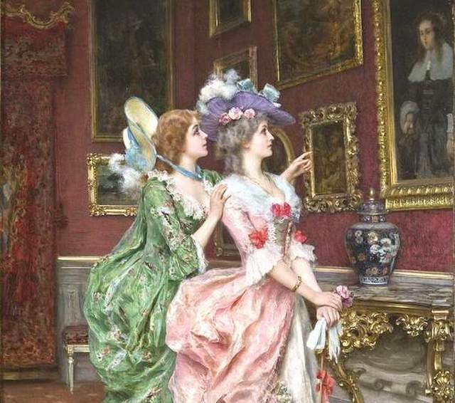 中世ヨーロッパ貴族を描いた額絵 2種よりお選び下さい。A・B 中世