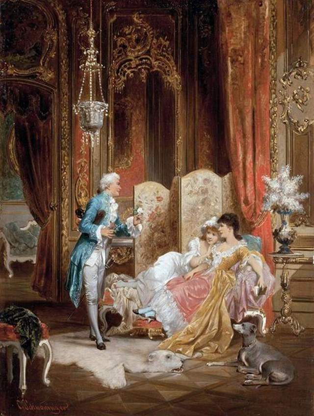 シカの親子 絵画 アートインテリア元大道芸のフランス人より