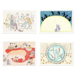 郵便はがき うちわ 武井武雄 46枚 昭和49年 郵便はがき うちわ 武井