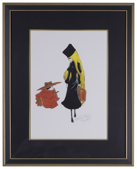 希少 松本零士直筆サイン 銀河鉄道999鉄郎と母 希少 松本零士直筆