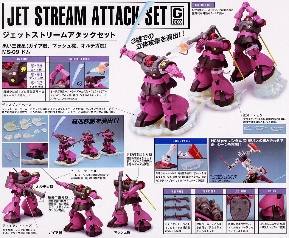ロボット BANDAI TRIPLE DOM JET STREAM ATTACK HGUC Triple Dom Jet