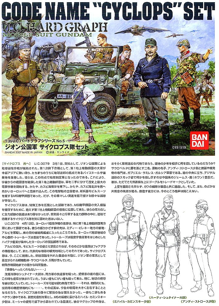 1/35 UC 地球連邦軍対MS特技兵セット ジオン公国軍 サイクロプス隊