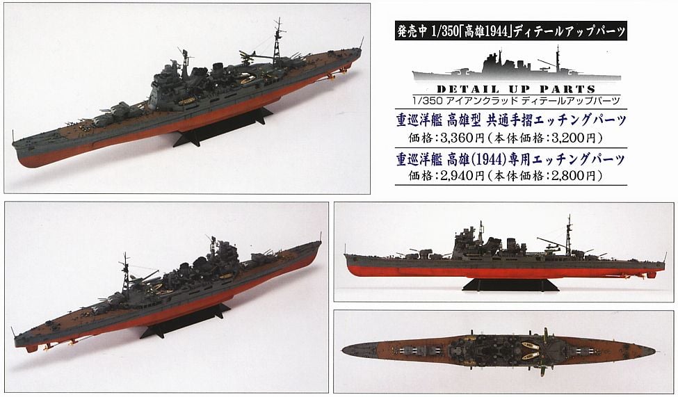 アオシマ 1/350 アイアンクラッド 愛宕 リテイク エッチングパーツset