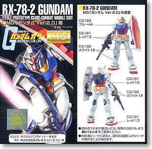 ②ガンダムカラー 塗料 ガンダムHG MG MG「ガンダム Ver.2.0」用