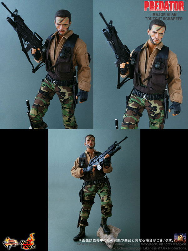 プレデター NECA シュワちゃん アクションフィギュア 迷彩服 武器付き