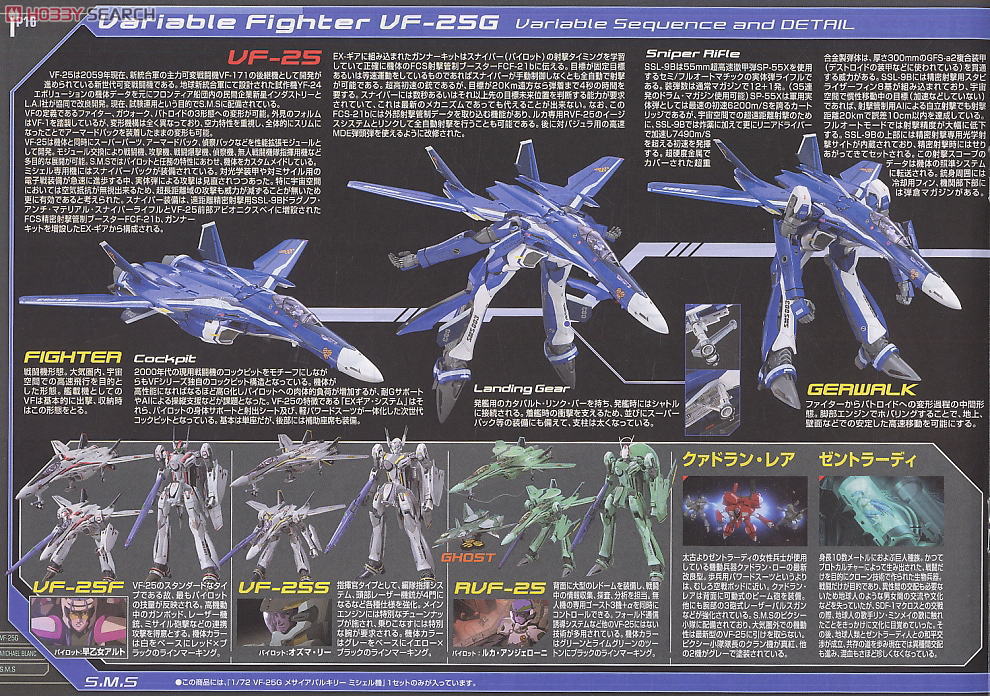VF-25G メサイアバルキリー ミシェル機 クランデカルチャーデカールVer