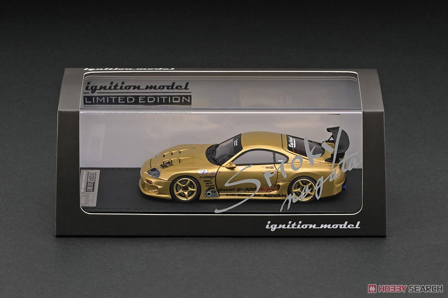 TOP SECRET GT300 Supra (A80) Gold With Mr. Nagata (ミニカー