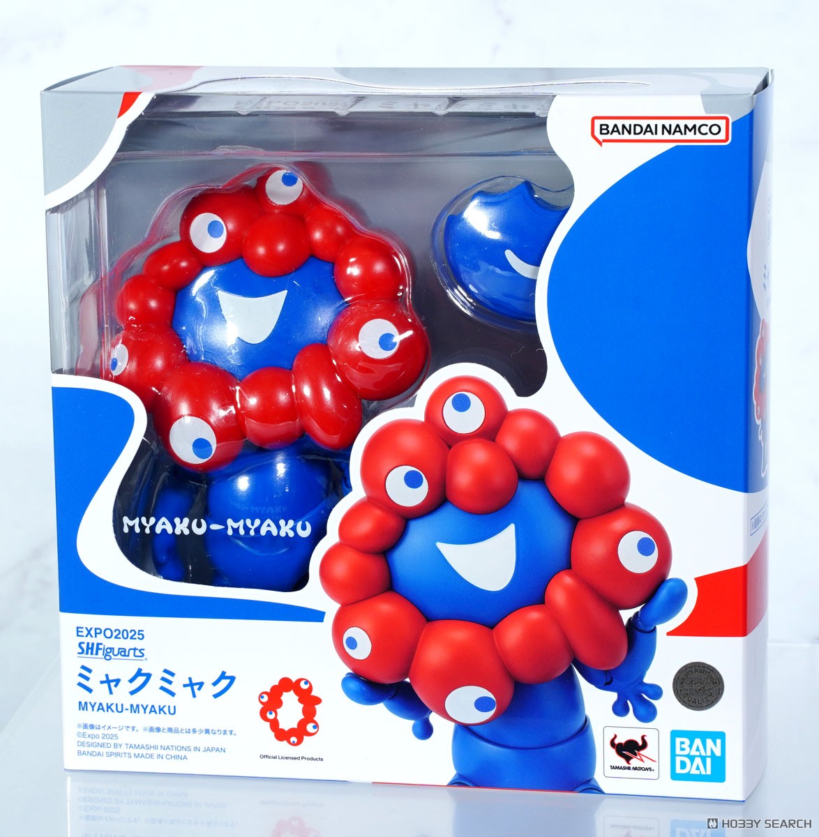 EXPO2025 ミャクミャククリアフィギュア / レッド×ブルー 新品・未開封
