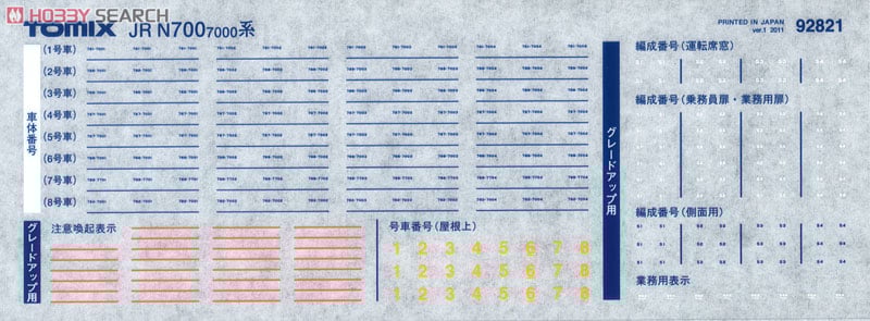 JR N700-7000系 山陽・九州新幹線 (8両セット) (鉄道模型) - ホビー