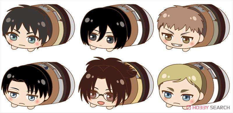 進撃の巨人 もちころりん 6個セット (キャラクターグッズ) - ホビー