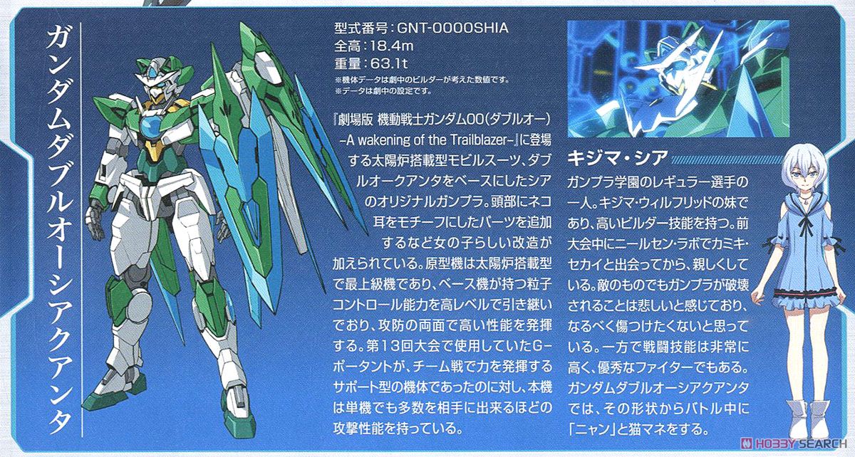 HGBF 1/144 ガンダムダブルオーシアクアンタ 現状品 HGBF 1/144