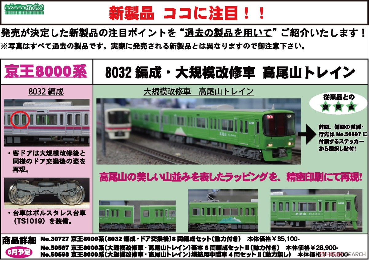 京王 8000系 (大規模改修車・高尾山トレイン) 基本6輛編成セットII