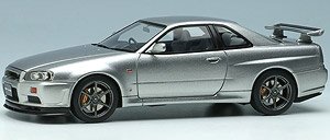NISSAN SKYLINE GT-R (BNR34) V-spec 1999 ソニックシルバー (ミニカー