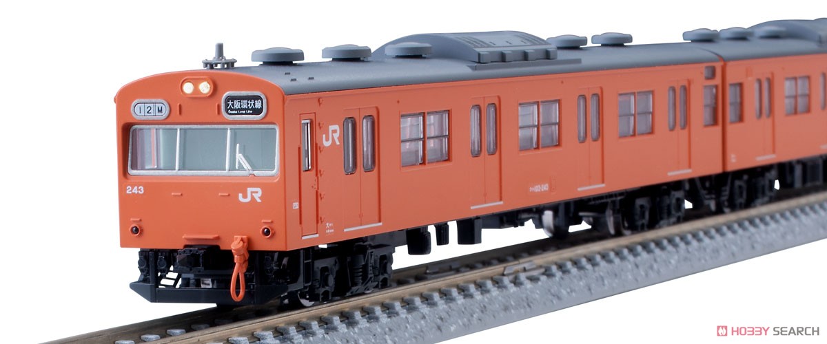 JR 103系 通勤電車 (JR西日本仕様・黒サッシ・オレンジ) 基本セット