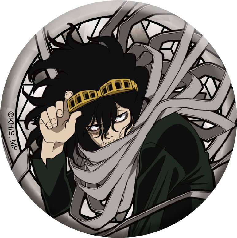 ヒロアカ 相澤 ステグラ 缶バッジ ヒロアカ ステンドグラス風