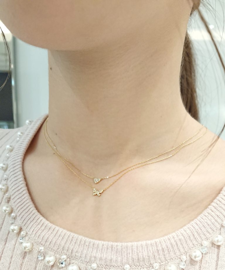 AHKAH ハートパヴェ ネックレス ゴールド お値下げ不可