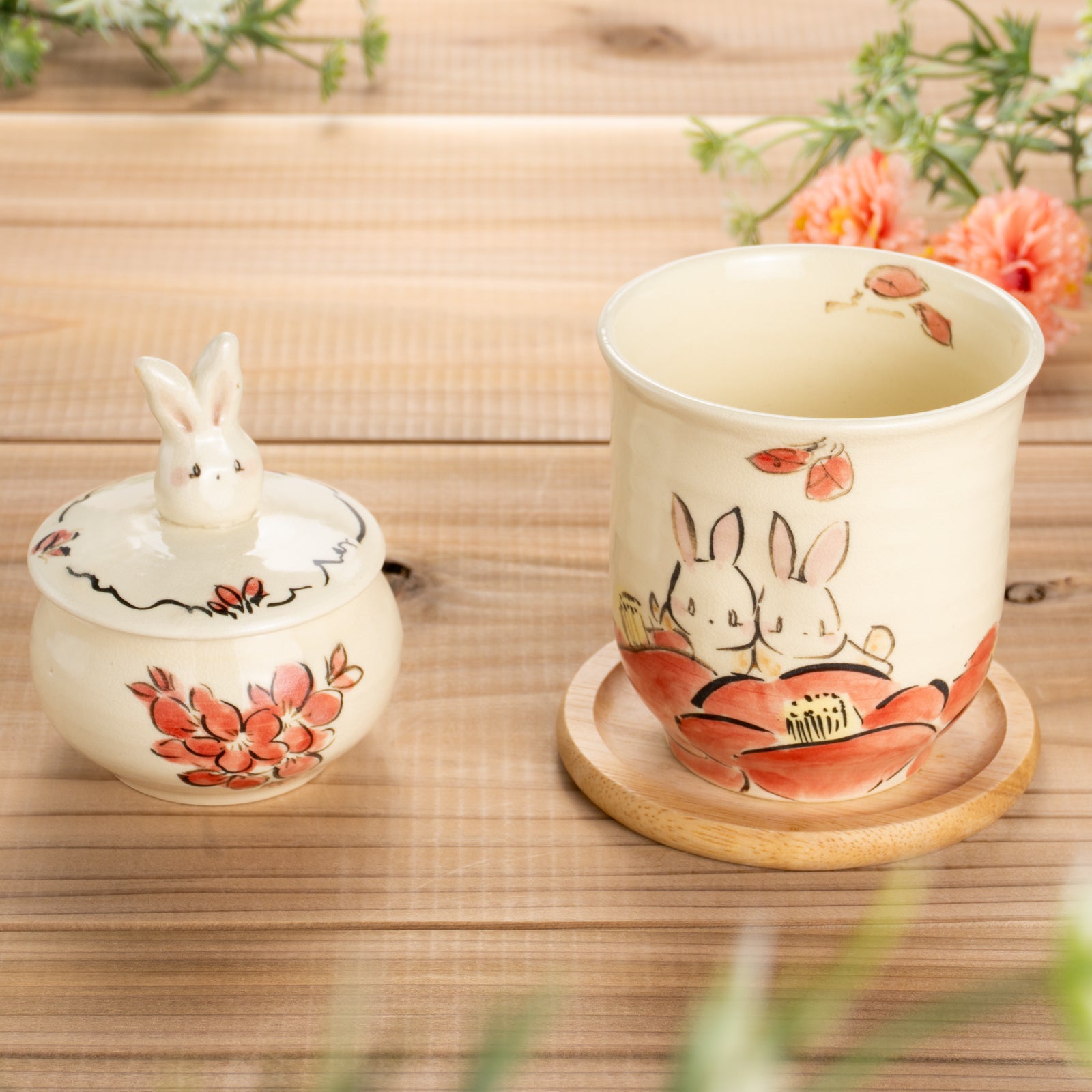 京都 清水焼】小物入れ うさちゃん【京都 清水焼】