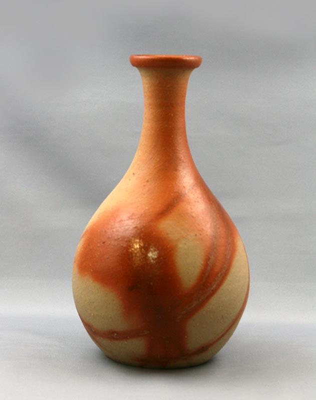 堀江祥山 備前 花器 緋襷 鶴首 花入 共箱 【公式通販】