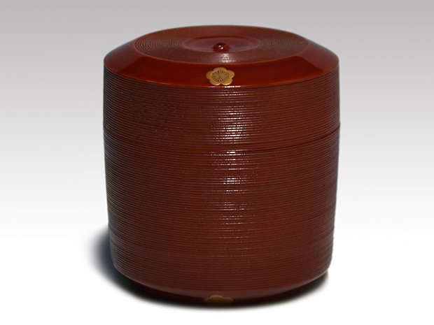 極上 純銀 槌目 二重口蓋 棗型 茶入 茶壷 茶道具 桐箱付