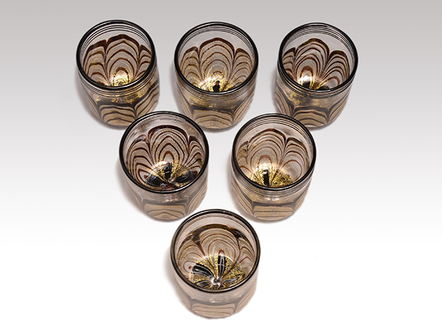 岩田久利（作）硝子コップ 6客 共箱 | 古美術ささき
