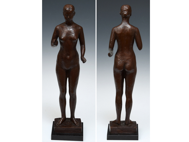 彫刻家 瀬戸團治（造）「大気」裸婦 ブロンズ像 共箱 | 古美術ささき
