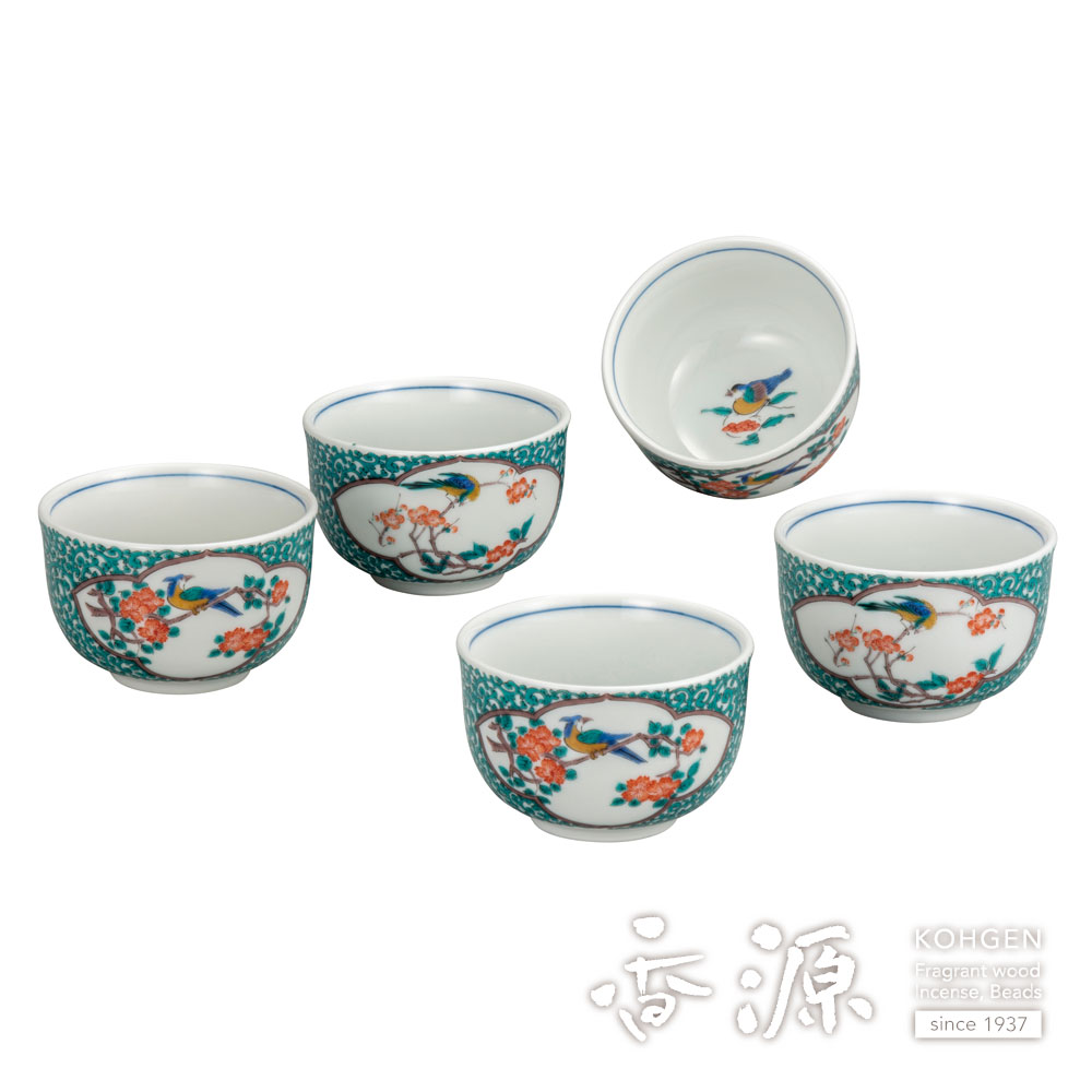 九谷焼の通販｜汲出揃（湯呑5客セット） - お香専門店 香源