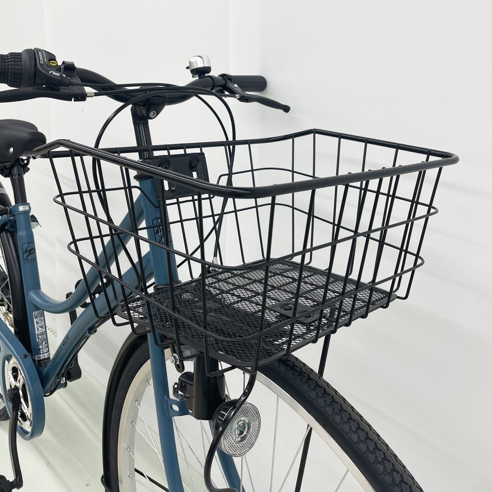 27インチシティサイクル ダークネイビー 前カゴ付き 楽天市場】クロス