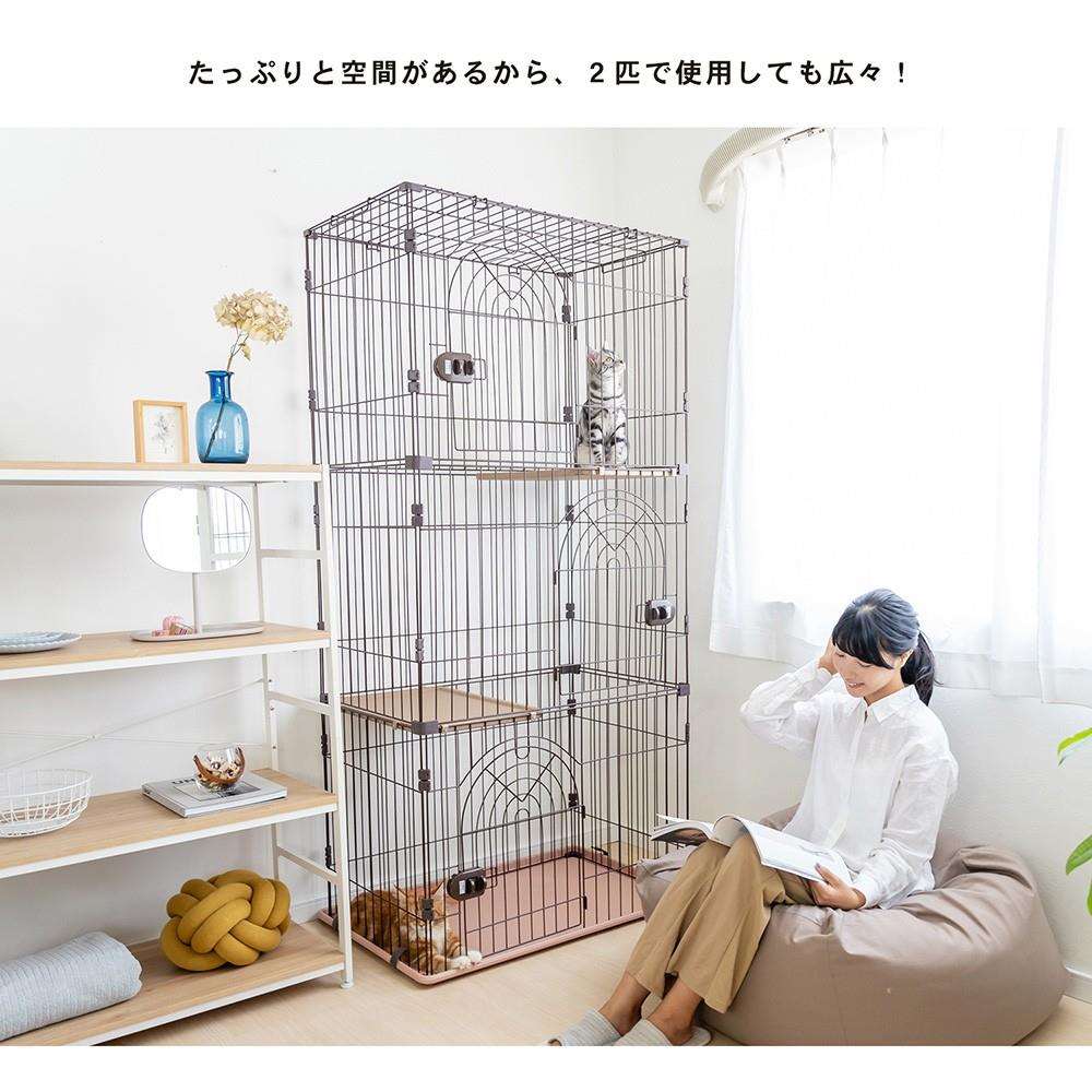 コーナン オリジナル LIFELEX 出入り簡単ドア付き キャットケージ