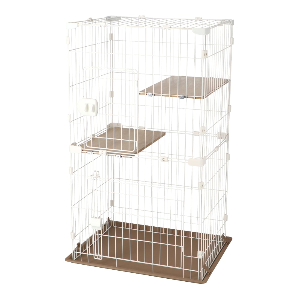 LIFELEX コンパクトキャットケージ2段 ホワイト IR12－0669(2