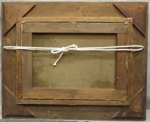 加藤静児 滞欧作風景 1921作 時代額58,5×65.5絵￼38×45cm 加藤静児