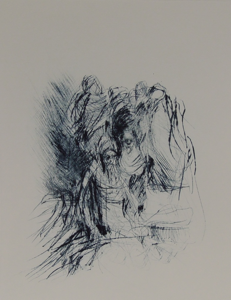 平野遼 『カスパの老人』 [古美術こもれび] 骨董,掛軸,絵画の買取と