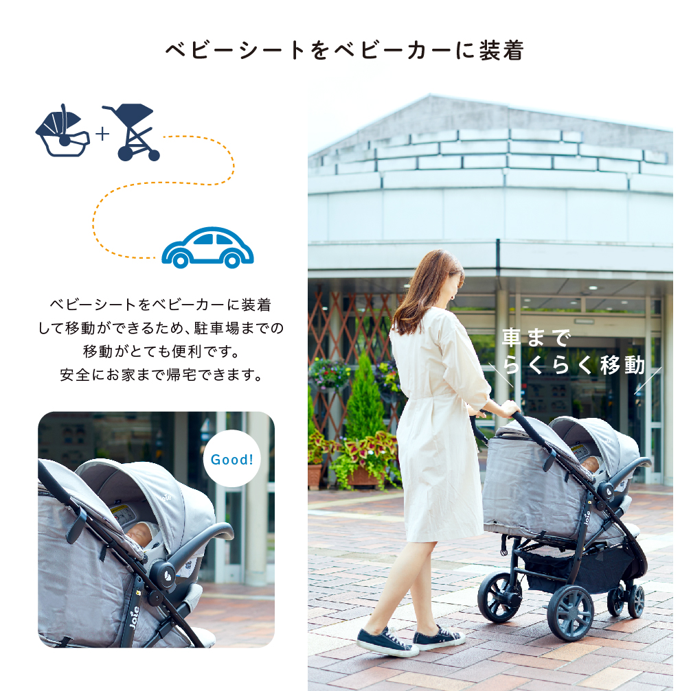 Joie ジョーイ トラベルシステム 3点セット ベビーカーチャイルドシート②