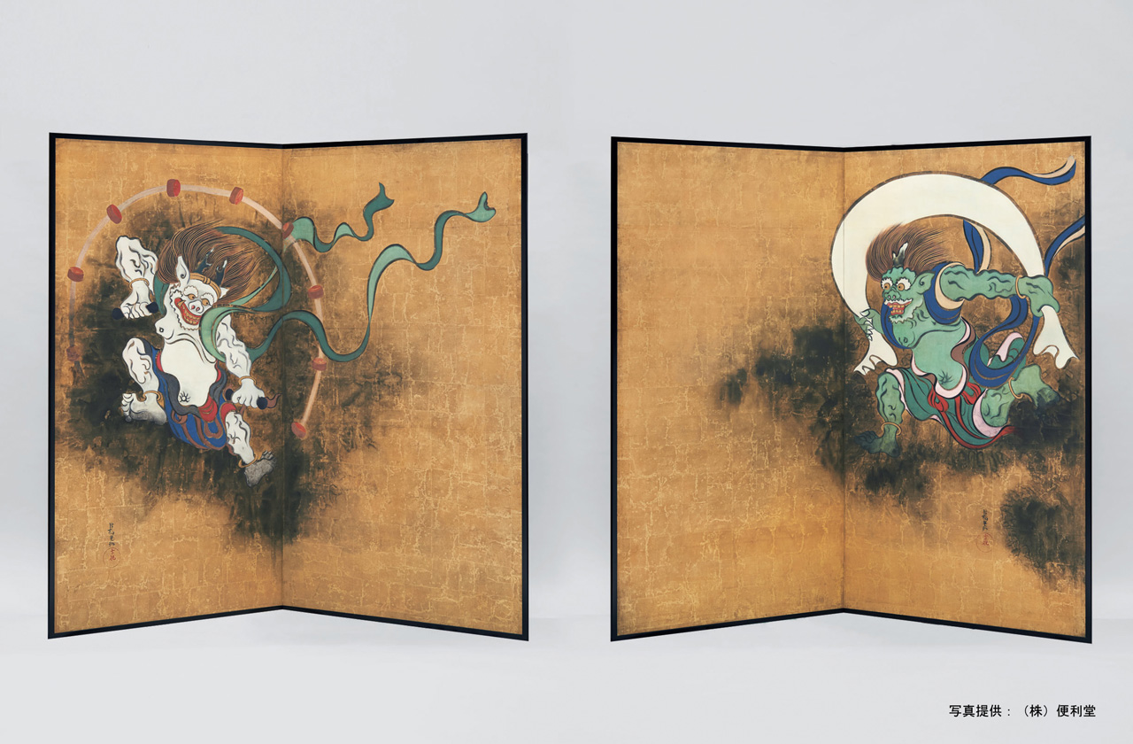 中尾変アート（大サイズ）現代アート風神雷神図