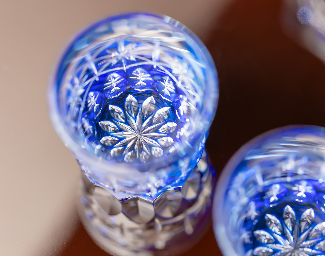 江戸切子 酒器揃＜星花＞ | カガミクリスタル