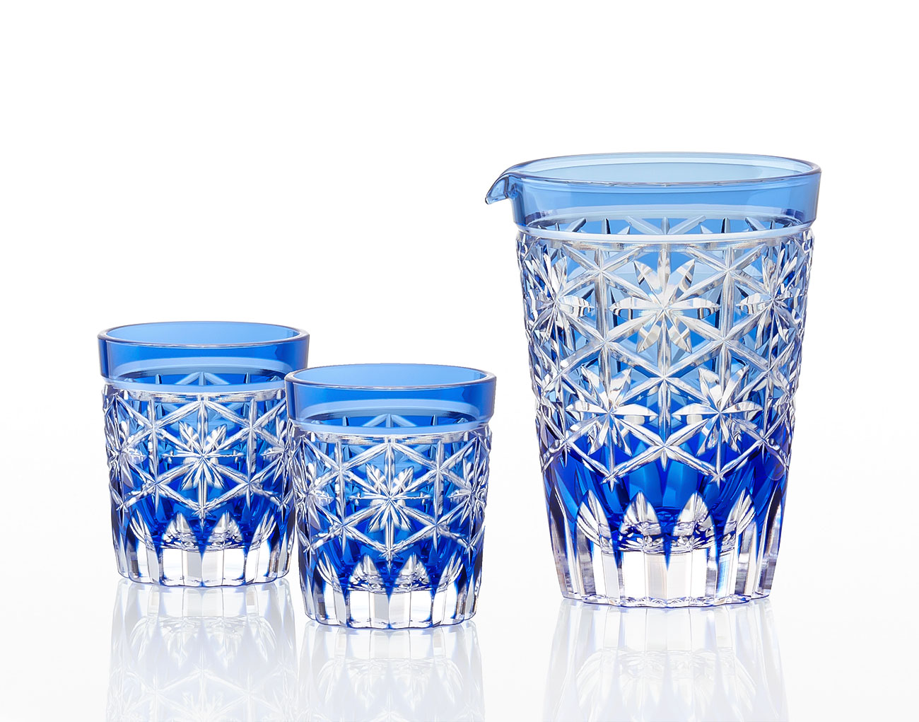 正人作 クリスタルガラス 切子 酒盃 共箱 N 6284 正人作 クリスタル