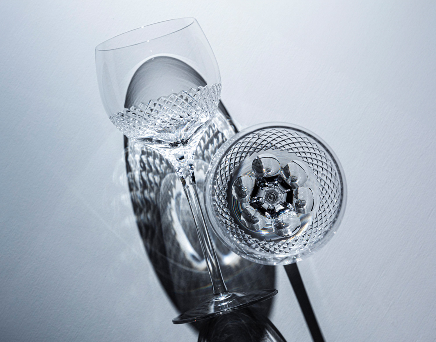 隆庵 KoNIG 社製 ドイツ製 切子 カットガラス 義山 花瓶 ボヘミア