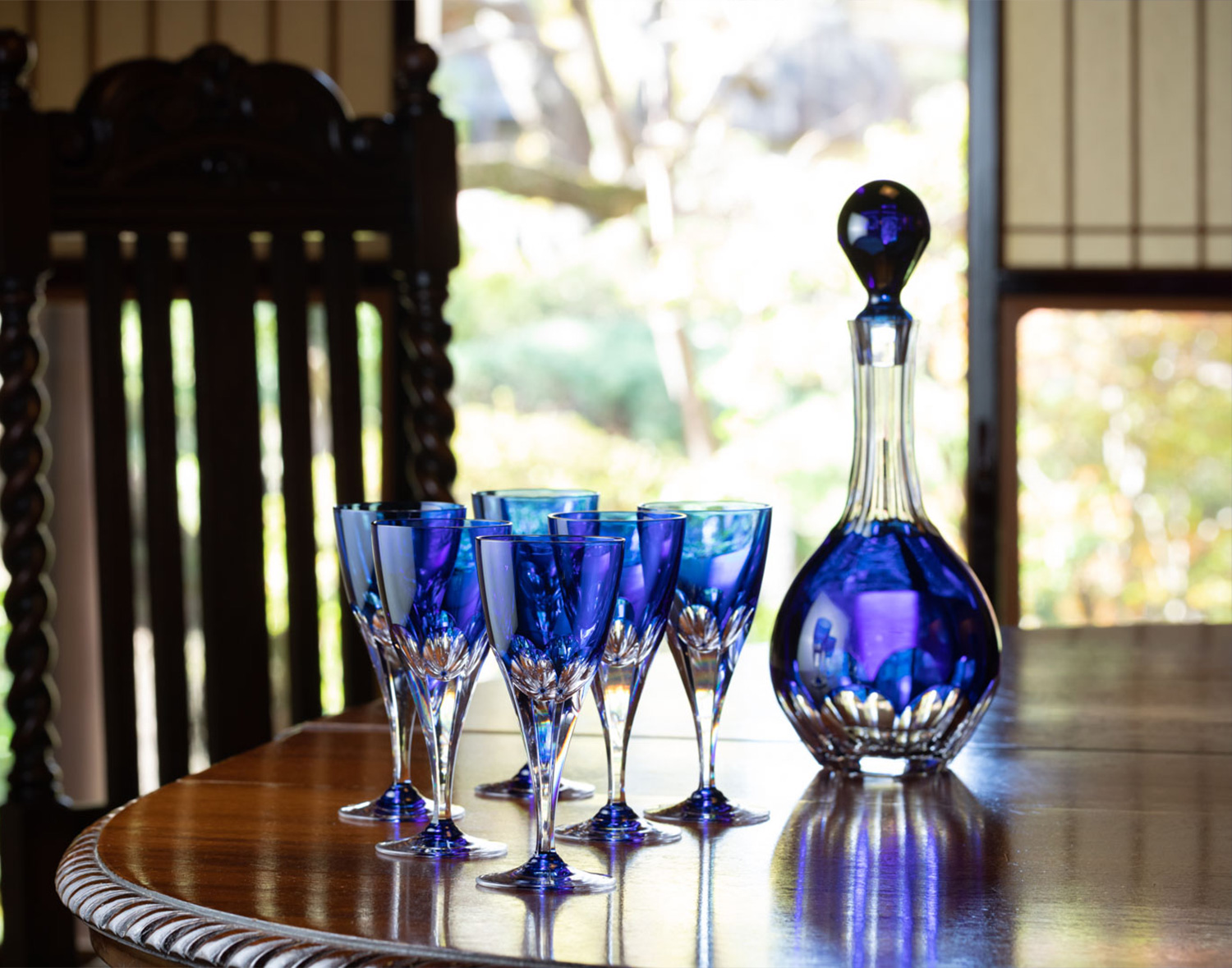 ロイヤルブルー デキャンター | カガミクリスタル