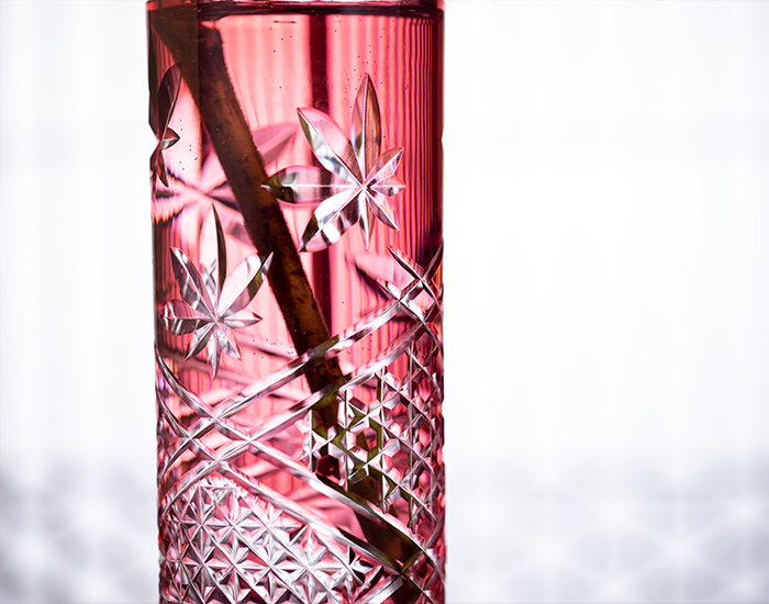 江戸切子 花瓶＜紅葉＞ | カガミクリスタル