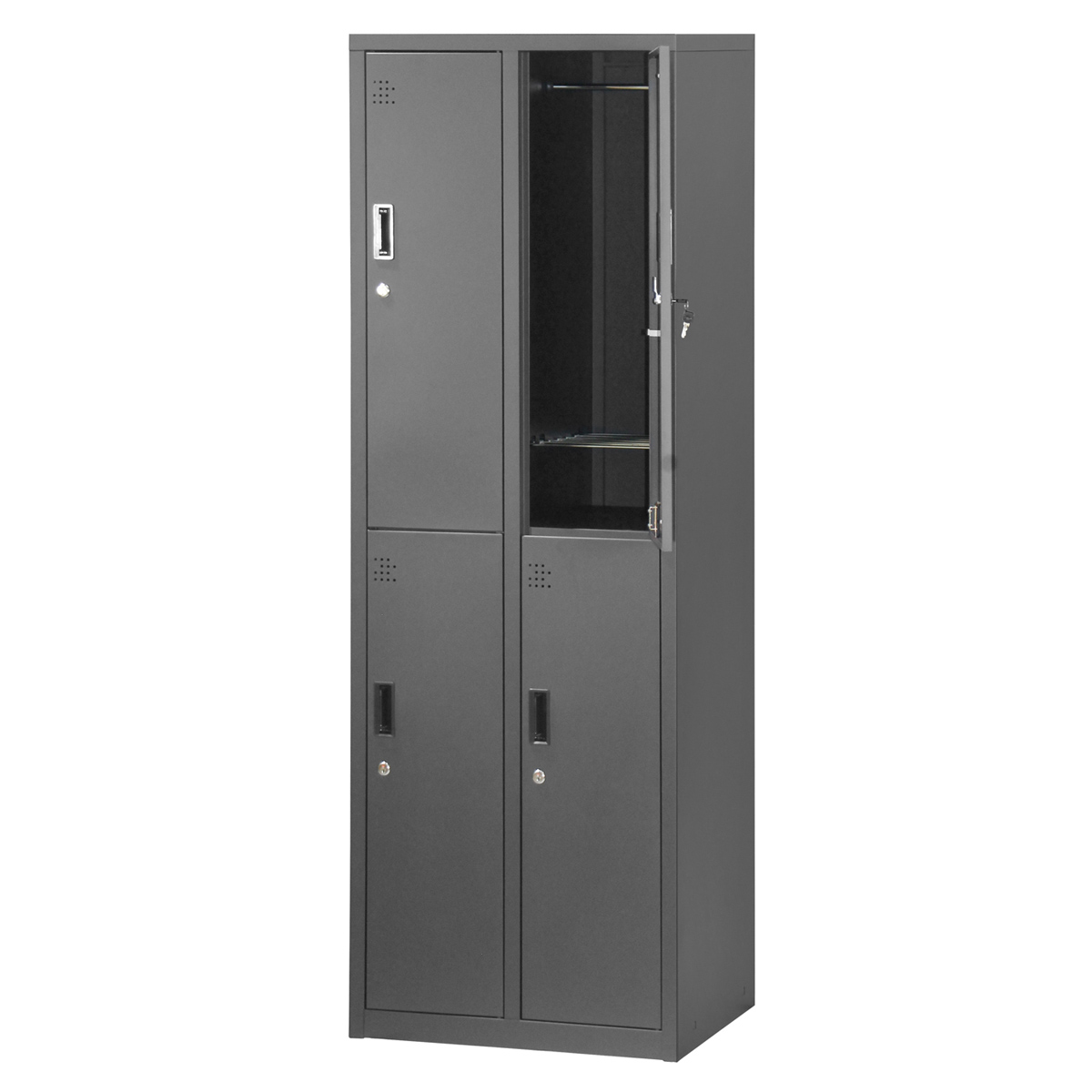 スマイル 2段4人用スチールロッカー 幅610 奥行515 高さ1790 SM-STLL4S